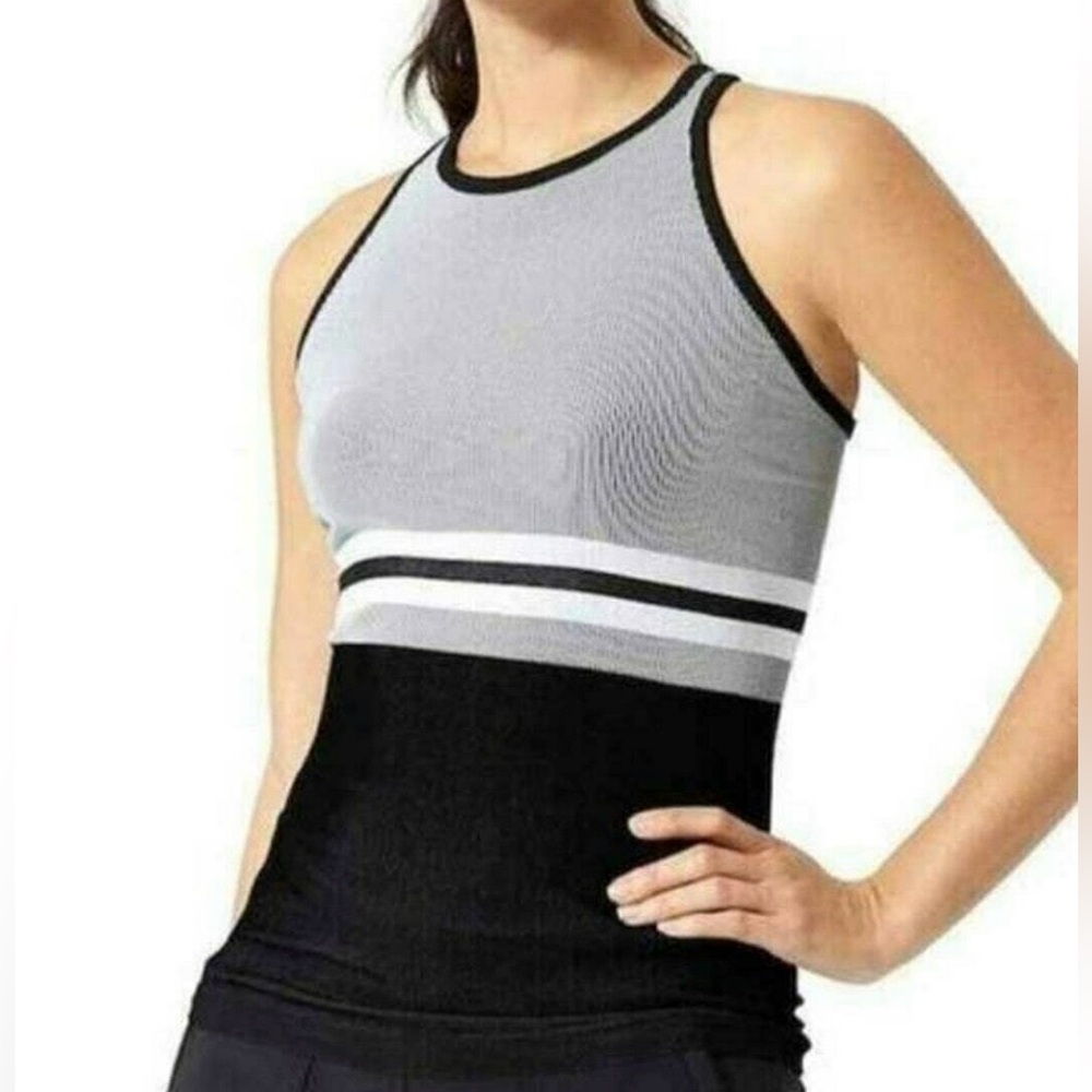 Athleta Stripe Block Renew Racerback Athletic Tank Top Size Small